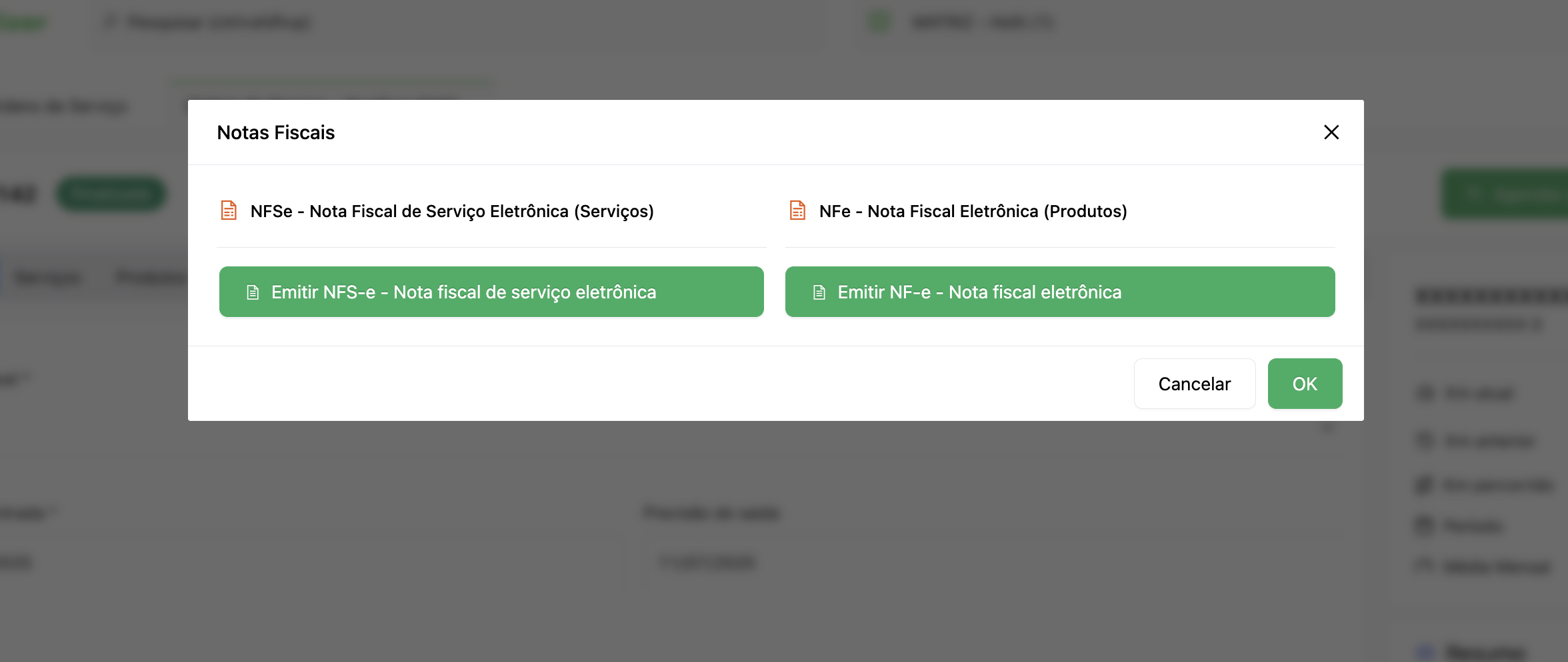 Mockup de Documentos Fiscais